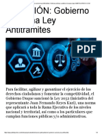 Gobierno Sanciona Ley Antitrámites