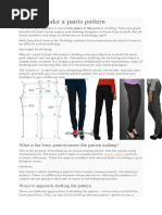 Drafting Men's Pants Pattern | PDF | Seam (Sewing) | Teaching Mathematics