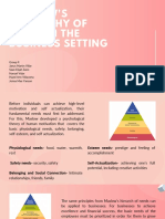 Maslows Hierarchy of Needs in The Business Setting PDF