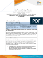 Guía Tarea 1 - Destacar El Aporte Del Talento Humano Al Éxito de Las Unidades