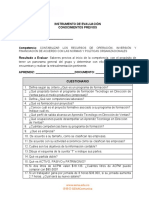 Evaluación previa de conocimientos contables