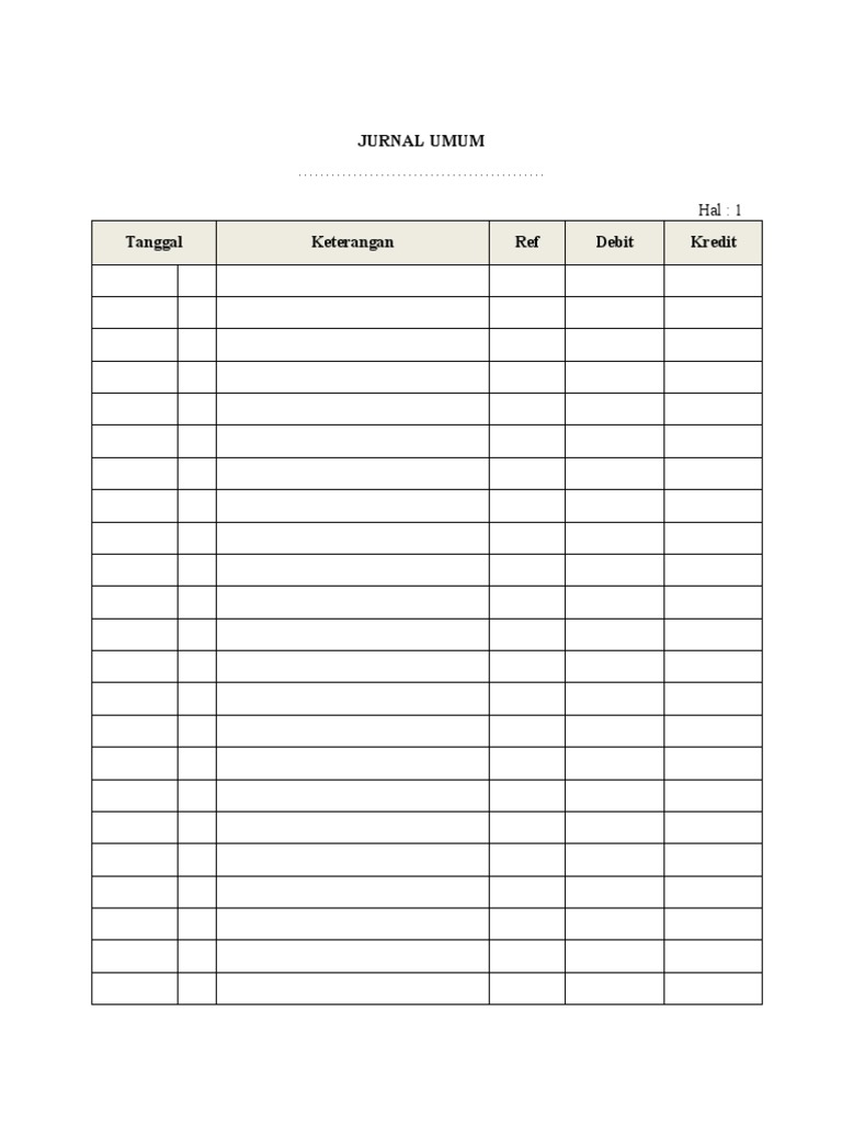 Tabel Jurnal Umum | PDF