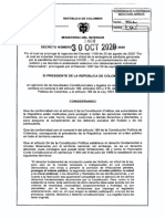 Decreto Prorroga Aislamiento Preventivo Hasta El 1 de Diciembre de 2020. Envia CLorduy PDF