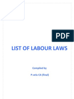 List of Labour Laws: Compiled by P.velu CA (Final)