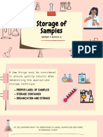 Storage of Samples