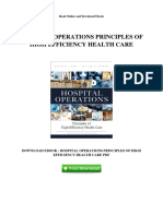 Hospital Operations Principles of High Efficiency Health Care