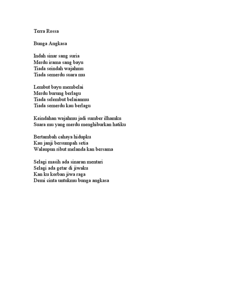 Lirik Lagu Bunga Angkasa Pdf