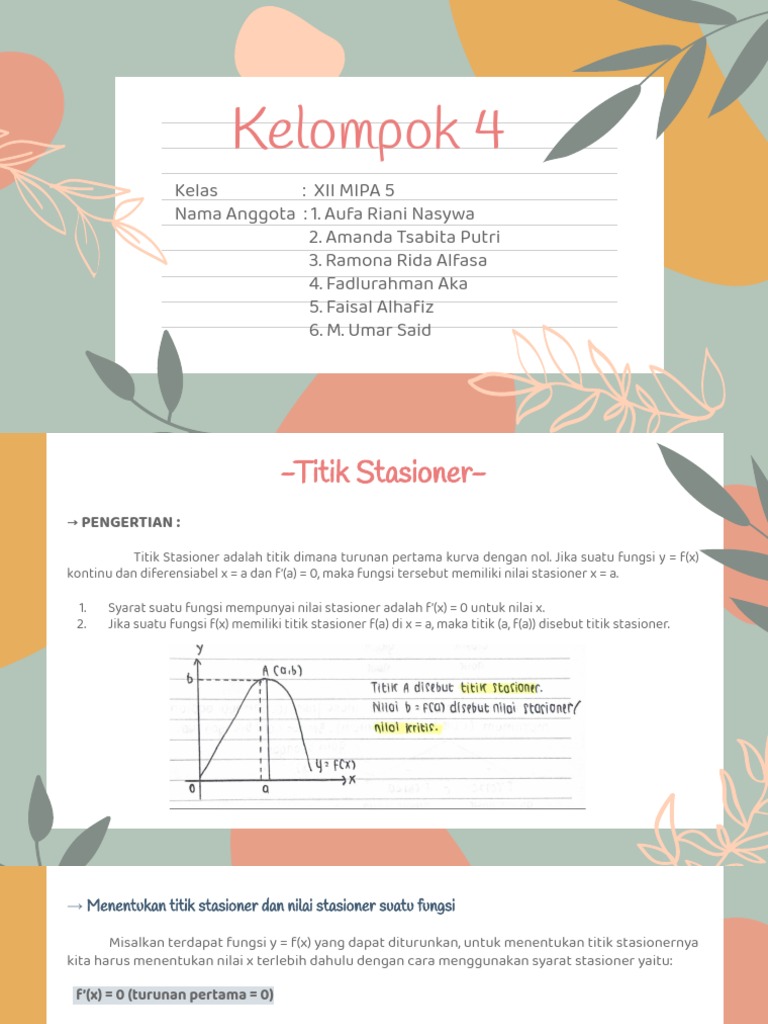 Aplikasi Turunan Fungsi Trigonometri Kelompok 4 Pdf