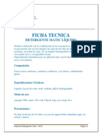 FICHA TECNICA Matic Liquido