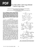 Design of New Full Adder Cell Using Hybrid-CMOS Logic Style