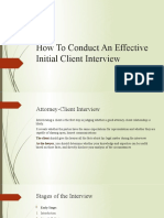 How To Conduct An Effective Initial Client Interview