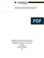 Tabulacion y Analisis de La Encuenta de Investigacion de La Empresa JFM Servicios Integrales de Transporte Especial