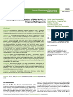 Neurological Manifestations of Sarscov2 A Proposed Pathogenesis