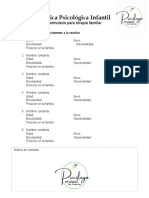 Formulario para Terapia Familiar