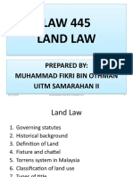 LAW 445 Land Law LAW 445 Land Law