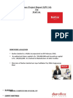 Minor Project Report 2(PG 34) On Kurlon Industry Analysis