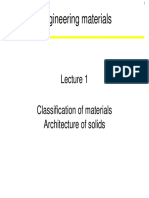 Engineering Materials: Classification of Materials Architecture of Solids