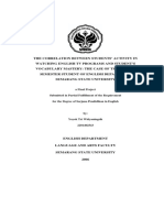 A Final Project Submitted in Partial Fulfillment of The Requirement For The Degree of Sarjana Pendidikan in English