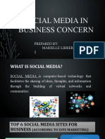 Social Media in Business Concern: Prepared By: Marielle Librero Bsais - 2