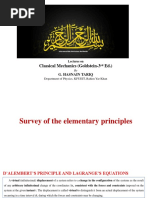 D-Alembert principle and Lagrange’s Equations