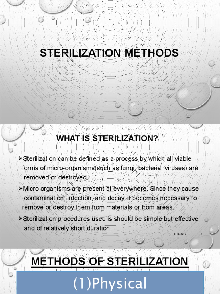 STERILIZATION PDF Sterilization (Microbiology) Filtration