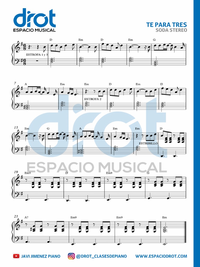 DROT - Te para Tres - Partitura Completa | PDF