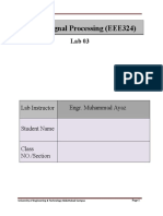 Digital Signal Processing (EEE324) : Lab Instructor Engr. Muhammad Ayaz