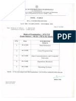 Mca Iisem (Reg) Midexaminationtime Table November 2020 PDF