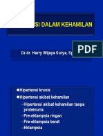 Hipertensi Dalam Kehamilan: DR - Dr. Harry Wijaya Surya, Spog