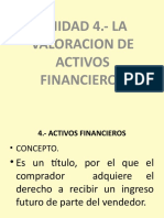 Unidad 4. - La Valoracion de Activos Financieros