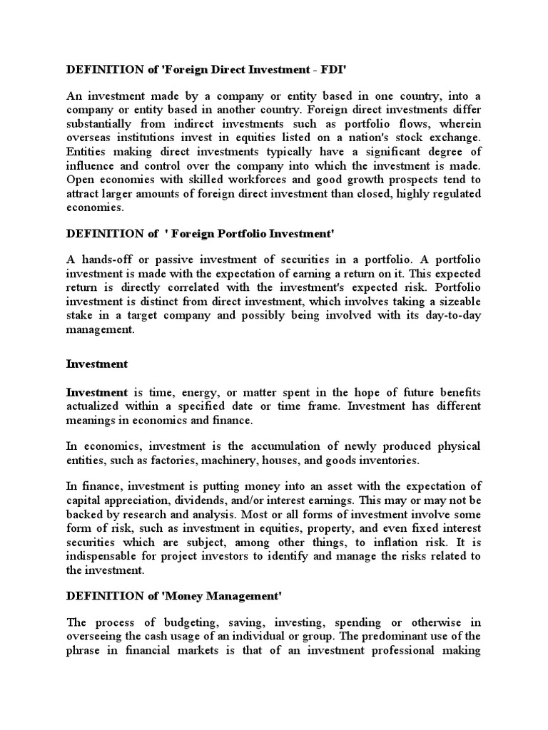 Unit 6: Introduction to Investing Crossword - WordMint