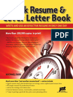 Quick Resume & Cover Letter Book PDF