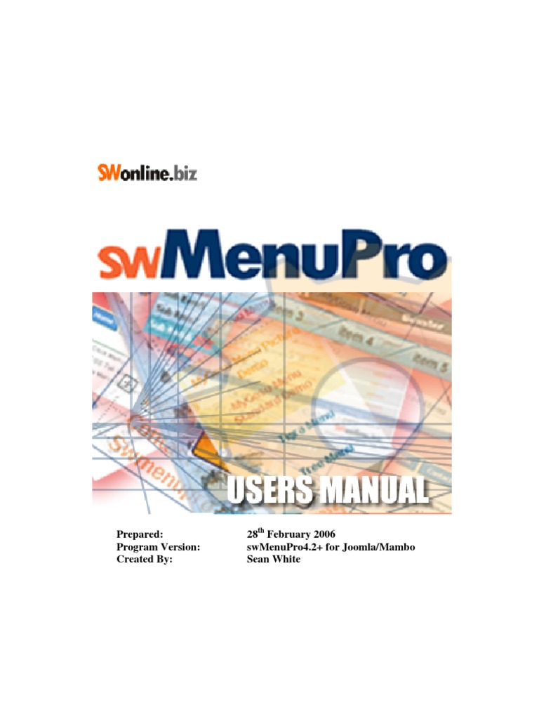 swMenuPro User Manual for Joomla/Mambo | PDF | Dynamic Html | Cascading ...
