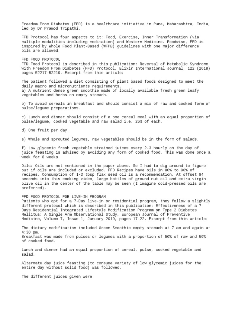 FFD Diet | PDF | Legume | Foods