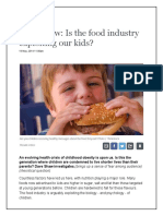 Dave Shaw: Is The Food Industry Exploiting Our Kids?: Lifestyle