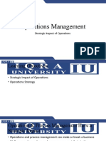 Operations Management: Strategic Impact of Operations