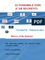 Indian Automobile Industry (Car Segment) by Mahesh Savaliya