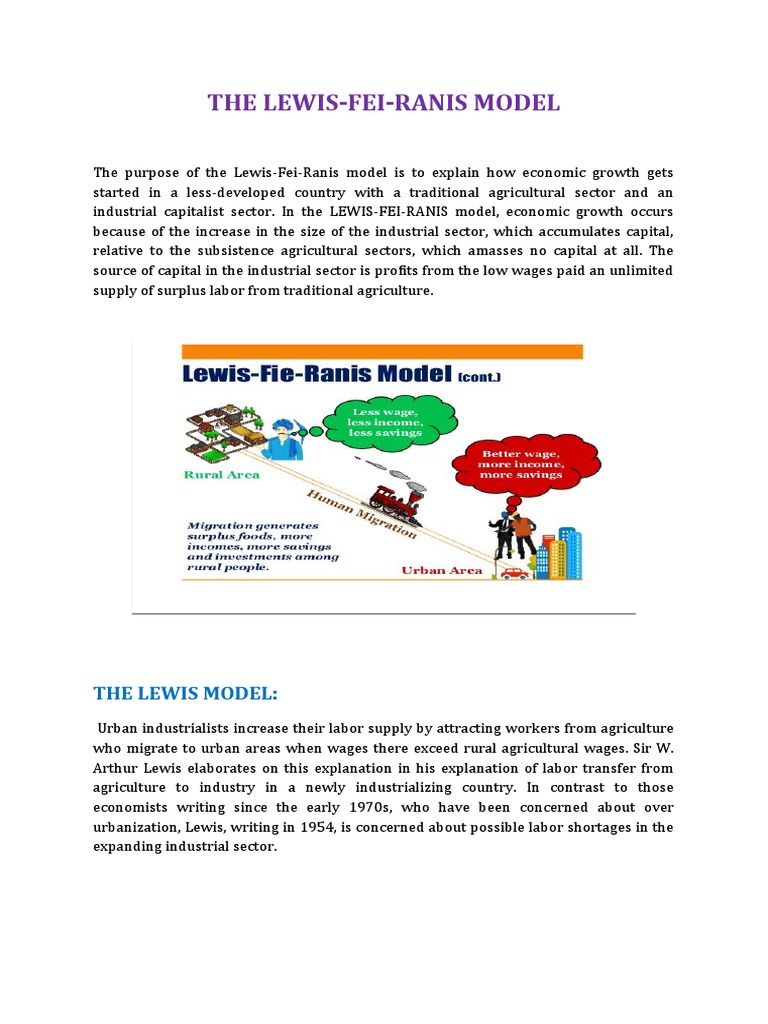 Lewis-Fei-Ranis Economic Growth Model | PDF | Labour Economics ...