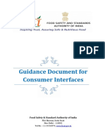 Guidance Document For Consumer Interfaces: Food Safety & Standard Authority of India