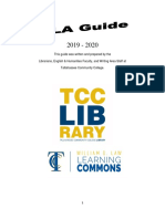 This Guide Was Written and Prepared by The Librarians, English & Humanities Faculty, and Writing Area Staff at Tallahassee Community College