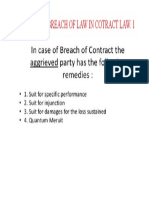 LAW. Remedies of Breach of Contract