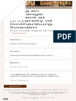 Being An Exchange Student at University of Gothenburg, Sweden PDF