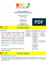 Faculty of Engineering Petroleum Engineering Department: Drilling Engineering II Fourth Stage