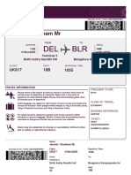 Boarding pass title for flight UK817 from DEL to BLR