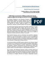 CNDH Dirige Recomendación Al IMSS Por Inadecuada Atención Médica en Agravio de Una Mujer en El HG-197 en Texcoco, EDOMEX