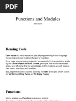 3 Python Functions and Modules