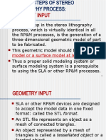 Steps of Stereolithography Process