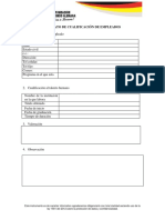 Formato de Cualificación de Empleados PDF