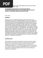 ACHIEVEMENT MOTIVATION EXPLANATION