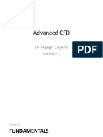 Advanced CFD: DR Tegegn Dejene